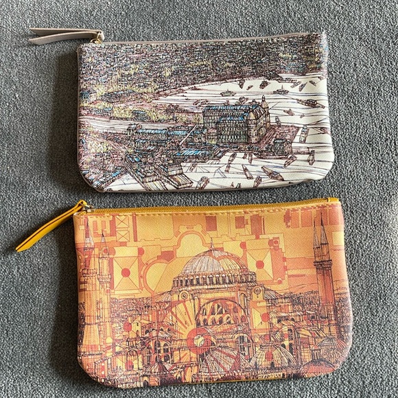 Handbags - Set of Two Istanbul Inspired Coin Pouch/Cosmetic Bag